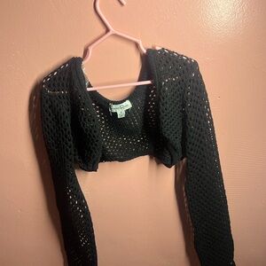 Forever 21 Black Knit Shrug